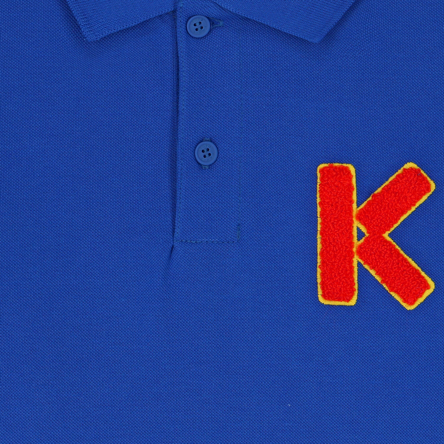 تيشيرت بولو أولاد بالشعار باللون الأزرق, 1, hi-res